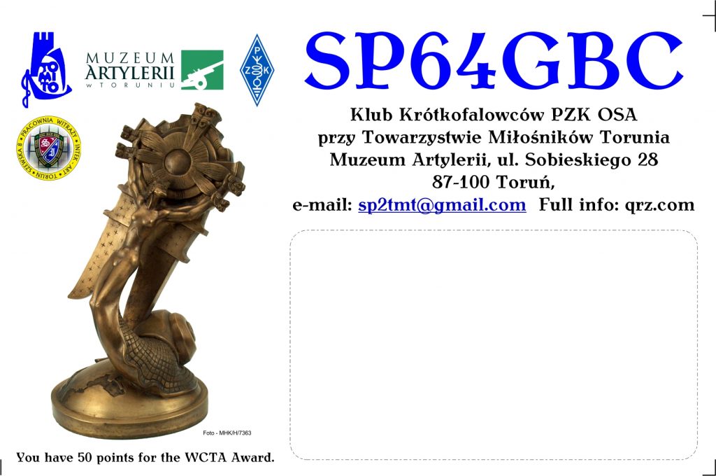 QSL-SP64GBC_2-1024x680 SP64GBC w eterze czyli światowe zawody Wolnych Balonów Gazowych o Puchar Gordona Bennetta w Toruniu