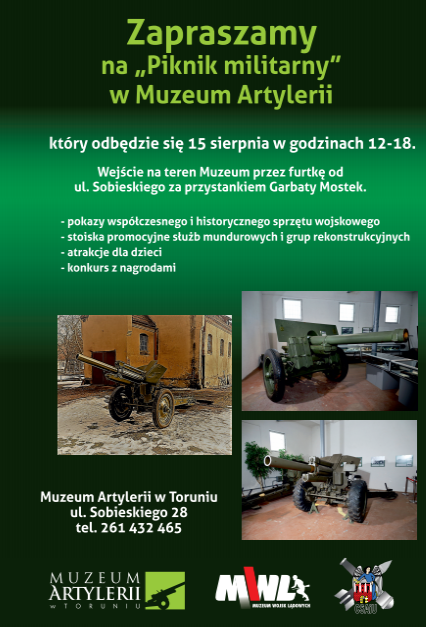 piknik-plakat Zapraszamy na "Piknik militarny" w Muzeum Artylerii