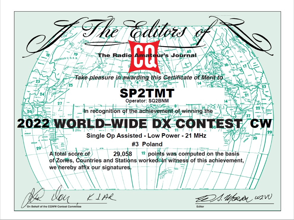 cqww1 SP2TMT w CQ WW DX Contest 2022