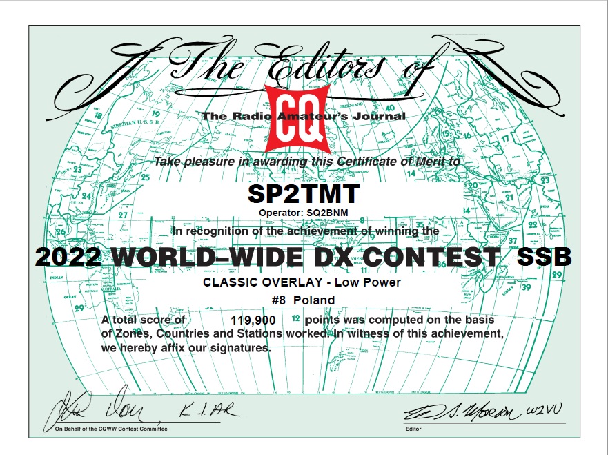 cqww2 SP2TMT w CQ WW DX Contest 2022